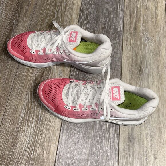 Custom Nike Womens US Size 10 Wide NIKEiD Lunar Glow 549269-991 Pink White Shoes - Picture 6 of 11